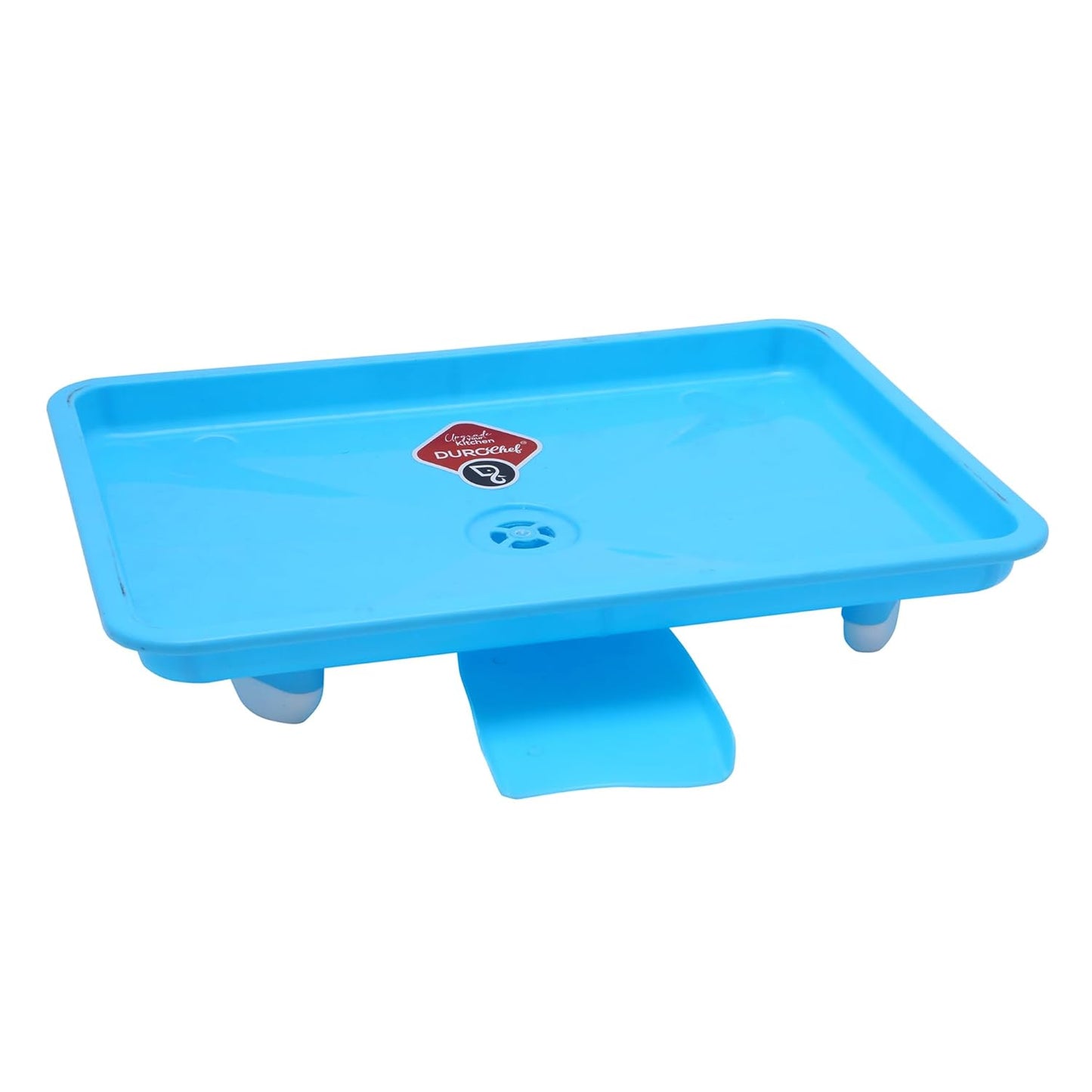 Durochef Smart Sink Stainless Steel Dish Drying Rack with Drainboard, Wire Basket Design, Blue Tray, Kitchen Counter