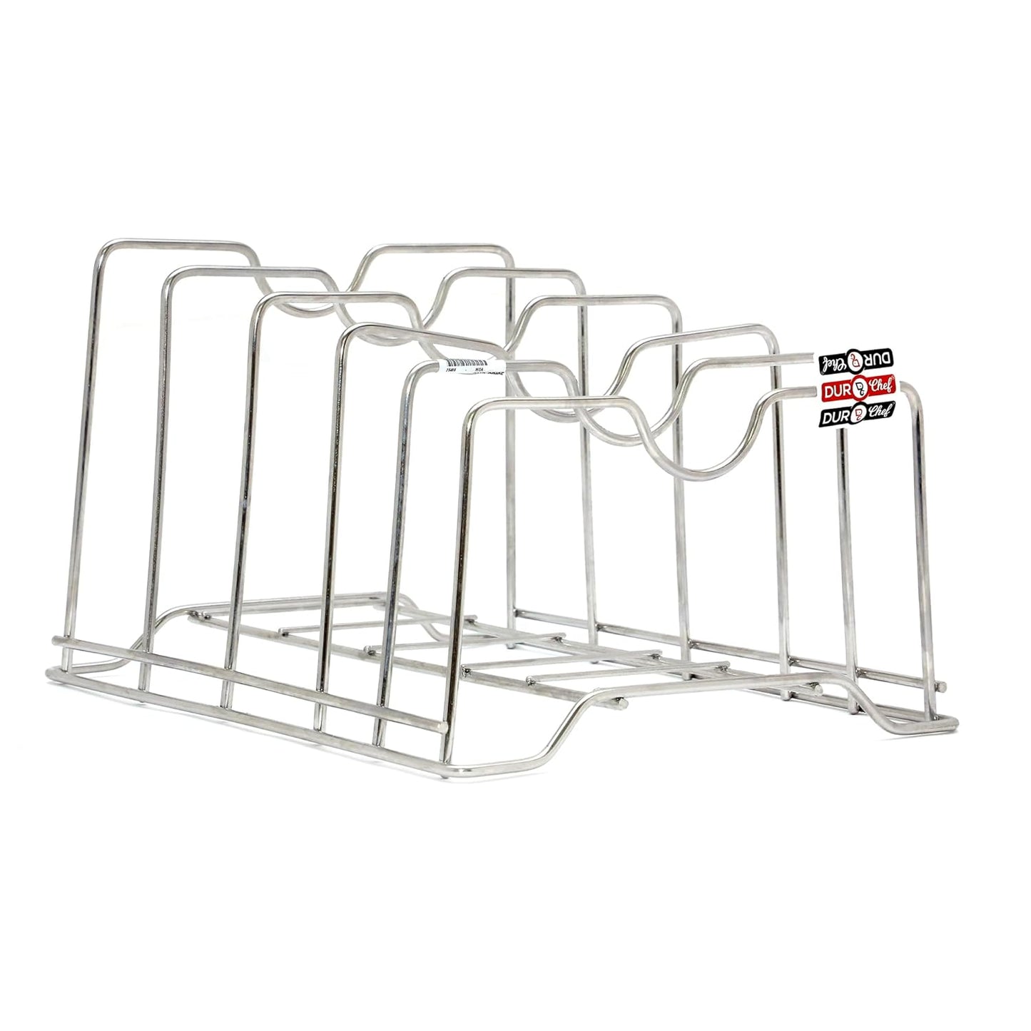 Druochef Pan Stand, Stainless Steel, 5-Rack Kitchen Organiser