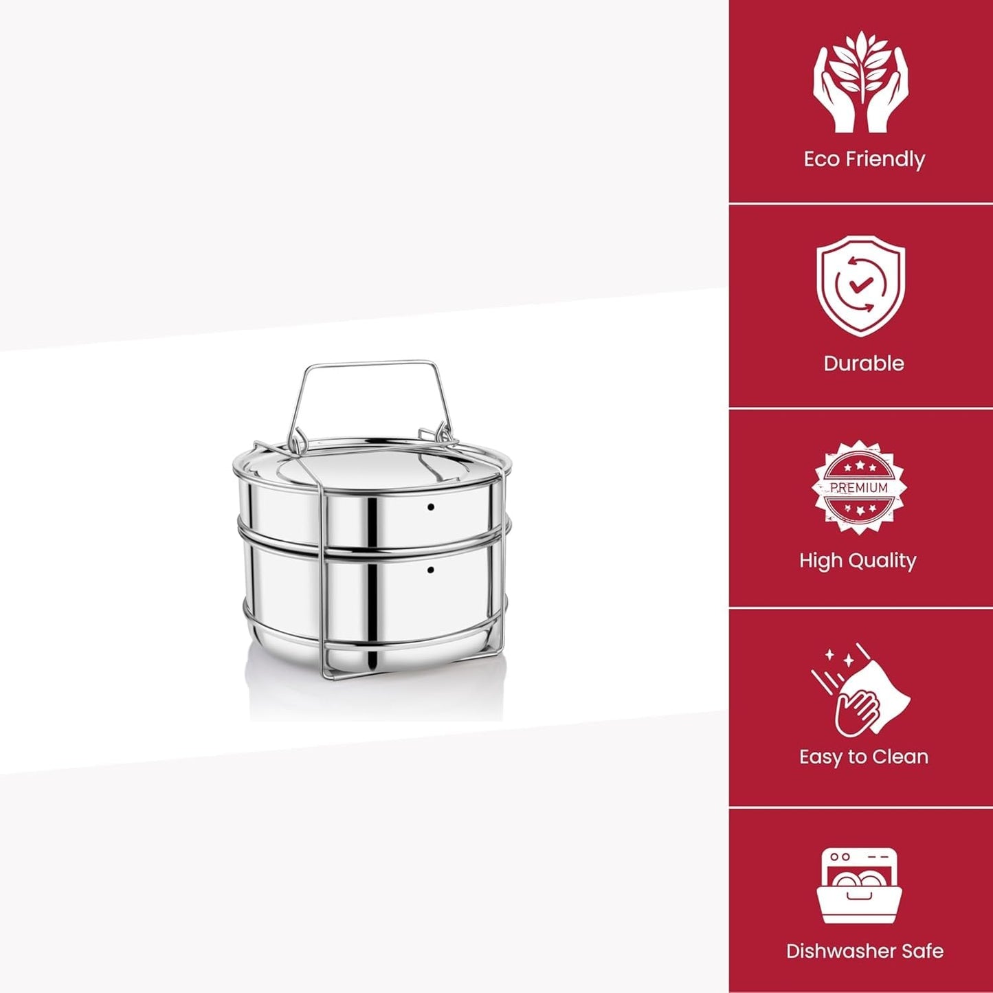 Durochef Stainless Steel Cooker Separator | Suitable for 3 Litres Prestige Popular and Popular Plus Outer Lid Pressure Cookers