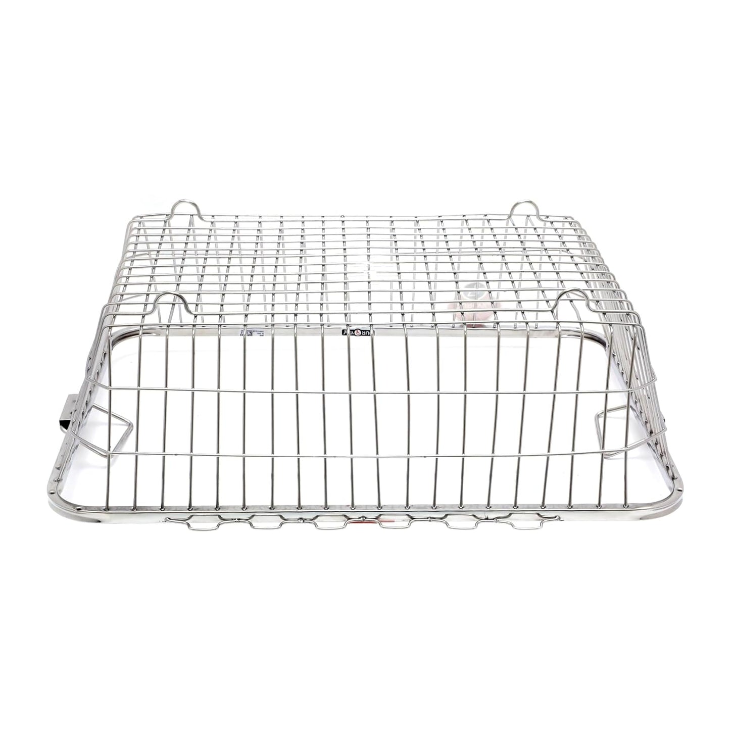 DuroChef ECODRYRACK Wire Storage Basket, Stainless Steel, Large Rectangular Kitchen Organiser (Big - 18 X 24 IN)