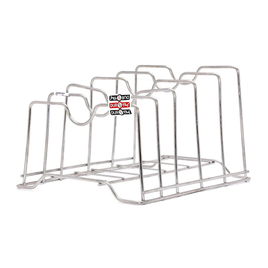 Druochef Pan Stand, Stainless Steel, 5-Rack Kitchen Organiser